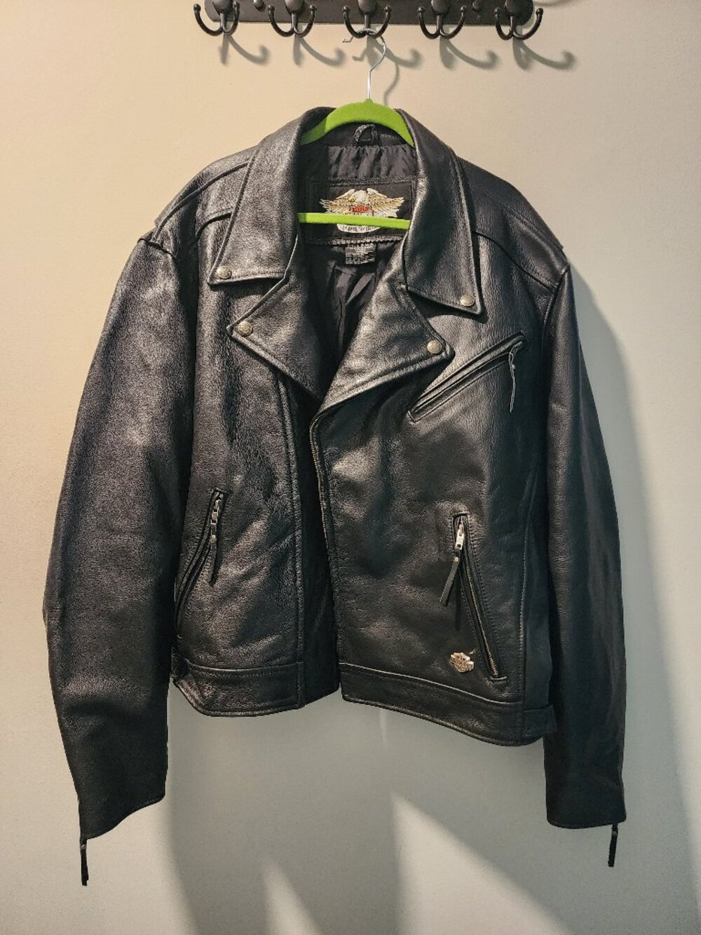 Vintage 2005 Harley-Davidson 98125-05VM Leather Motorcycle Jacket Mens XXL USA